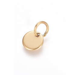 Pendentif pastille inoxydable poinçonnée