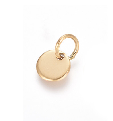 Pendentif pastille inoxydable poinçonnée