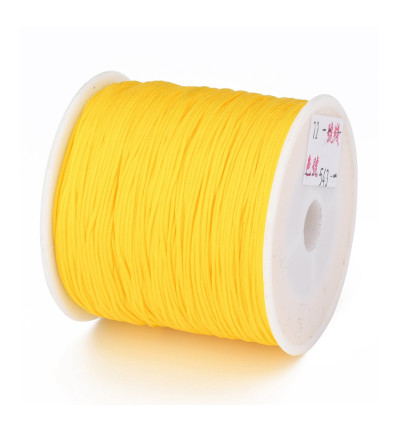 Fil de jade/nylon tressé - jaune 