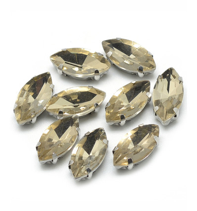 15mm - Strass à coudre - rouge
