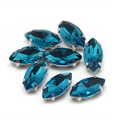 15mm - Strass à coudre - bleu lagon