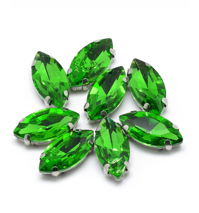 15mm - Strass à coudre - vert clair