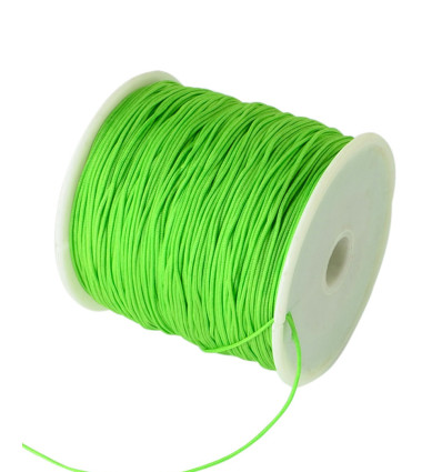 Fil de jade/nylon tressé - vert fluo