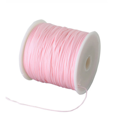 Fil de jade/nylon tressé - rose pâle