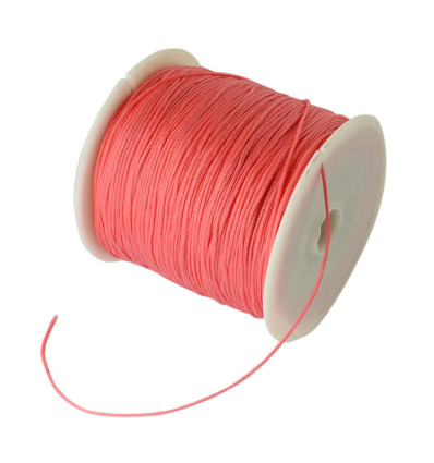 Fil de jade/nylon tressé - rose pâle