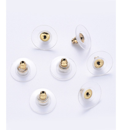 Support rond ondulé brossé pour boucles d'oreilles (2pcs)