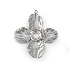 Pendentif oeil articulé + zircon vert