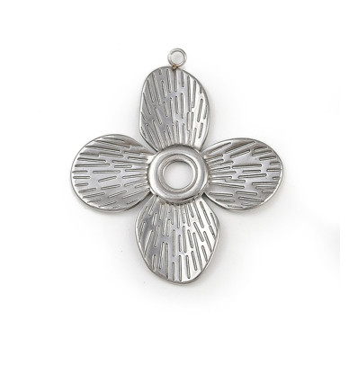 Pendentif oeil articulé + zircon vert