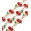 Chaine cerises rouges - acier inoxydable (10 cm)