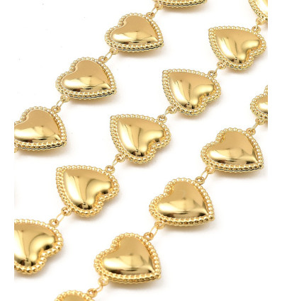 Chaine coeur XL - acier inoxydable (10 cm)