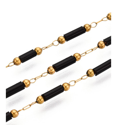 Chaine rocaille tube - acier inoxydable (10 cm)