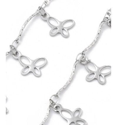 Chaine papillons - acier inoxydable (10 cm)