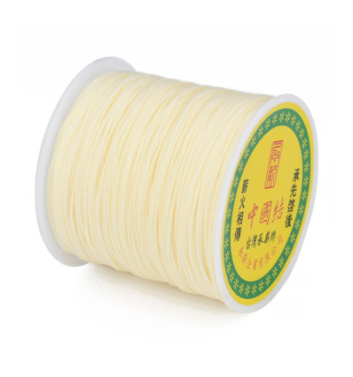 Fil de jade/nylon tressé - rose pâle