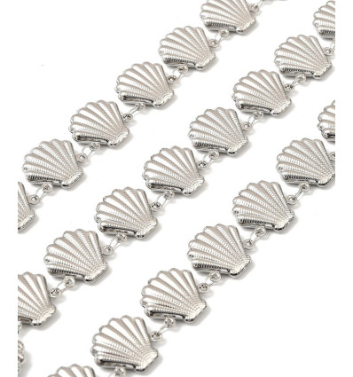 Chaine coquillage XL - acier inoxydable (10 cm)