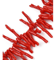 4mm - Chapelet pierre - corail bambou