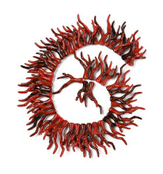 4mm - Chapelet pierre - corail bambou