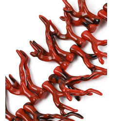 4mm - Chapelet pierre - corail bambou