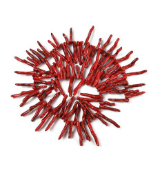 4mm - Chapelet pierre - corail bambou