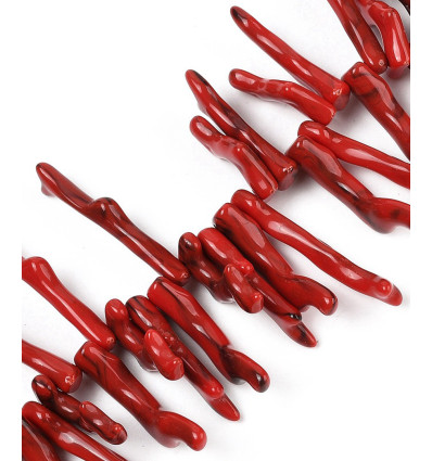 4mm - Chapelet pierre - corail bambou