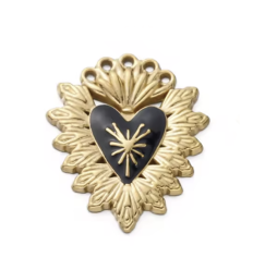 Pendentif oeil articulé + zircon vert
