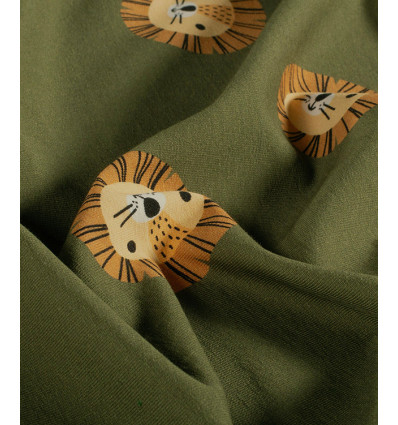 Tissu jacquard bio "Leaf" - Mind The Maker