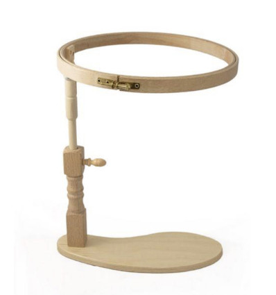 Tambour genou à broder en bois
