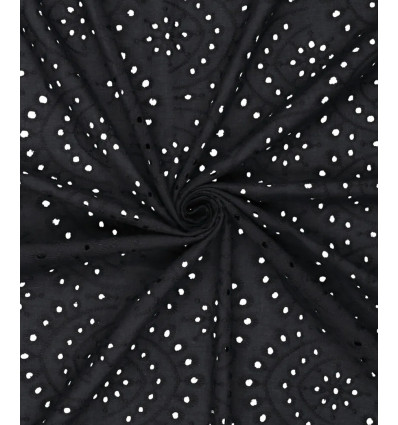 Broderie anglaise Swiss noir