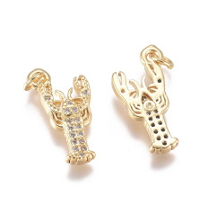 Pendentif oeil articulé + zircon vert