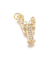 Pendentif oeil articulé + zircon vert