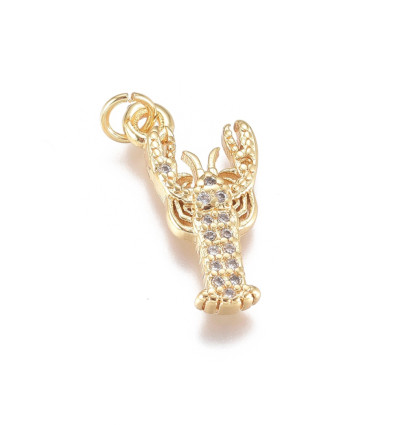 Pendentif oeil articulé + zircon vert