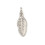 Pendentif oeil articulé + zircon vert