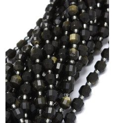 8mm - Chapelet pierre - obsidienne