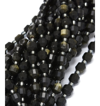 8mm - Chapelet pierre - obsidienne