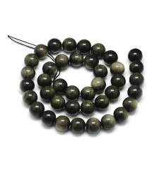 8mm - Chapelet pierre - obsidienne