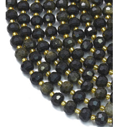 8mm - Chapelet pierre - obsidienne