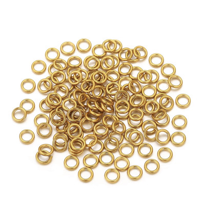 Anneaux brisé 4x0,7mm d'épaisseur plaqué or 10 microns