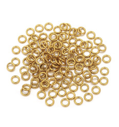 Anneaux brisé 4x0,7mm d'épaisseur plaqué or 10 microns