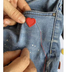 Ecusson "coeur brodé"