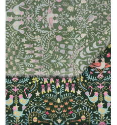 Tissu jacquard bio "Leaf" - Mind The Maker