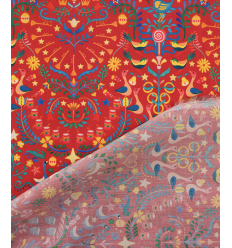 Tissu jacquard bio "Leaf" - Mind The Maker