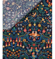 Tissu jacquard bio "Leaf" - Mind The Maker