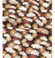 Tissu jacquard bio "Leaf" - Mind The Maker