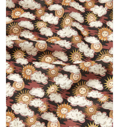 Tissu jacquard bio "Leaf" - Mind The Maker