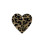 pendentif coeur paillettes léopard en acétate