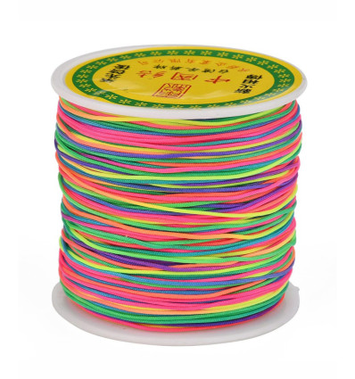 Fil de jade/nylon tressé - multi
