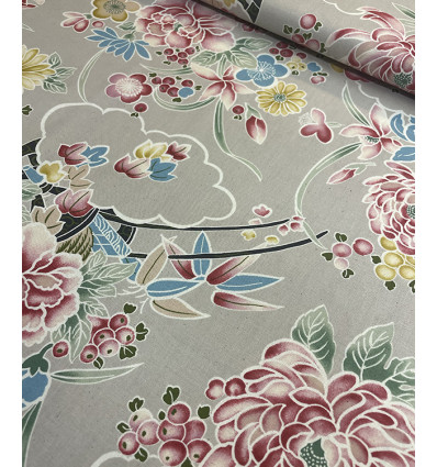 Tissu Sakura on blue by Kokka