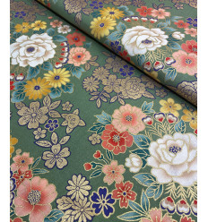Tissu Sakura on blue by Kokka
