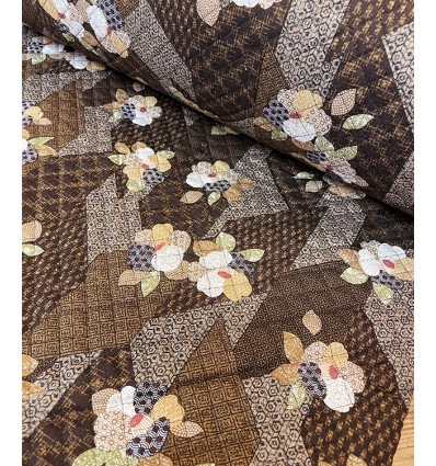 Tissu Sakura on blue by Kokka