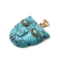 Pendentif pastille inoxydable poinçonnée