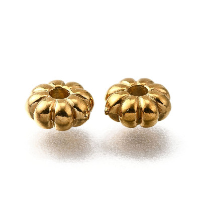 6.5x6.5mm - perle intercalaire fleur épaisse (1pc)